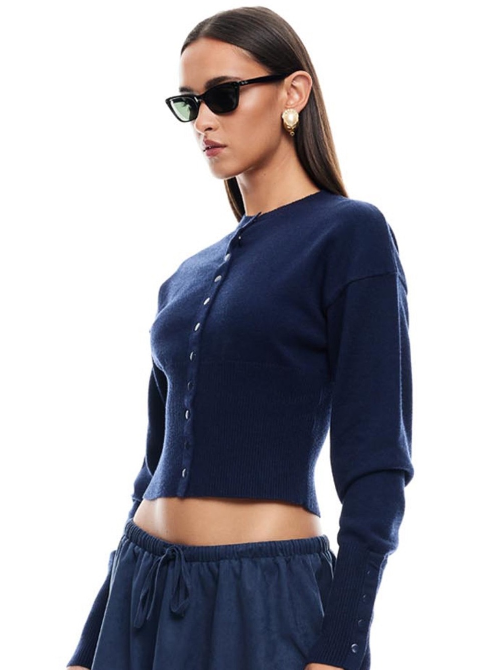 Lioness Head In The Clouds Cardigan in Navy